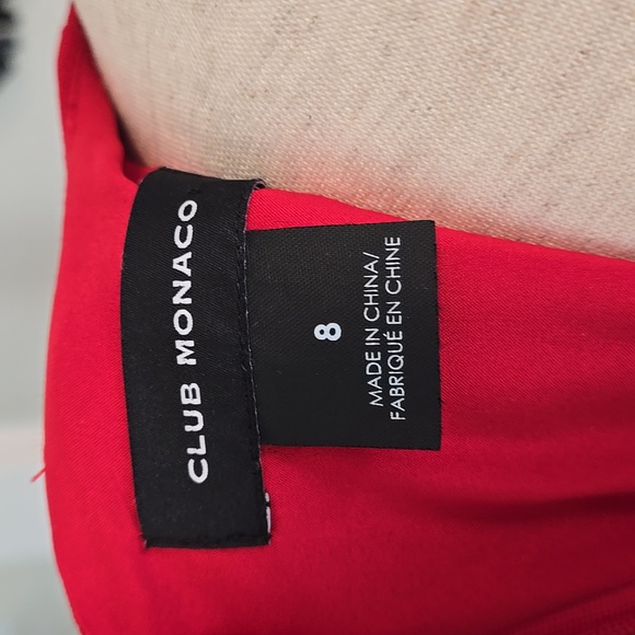 CLUB MONACO Tie Back V-Neck Jumpsuit in Tomato Red, Size 8 (NWT) - Picture 4 of 13